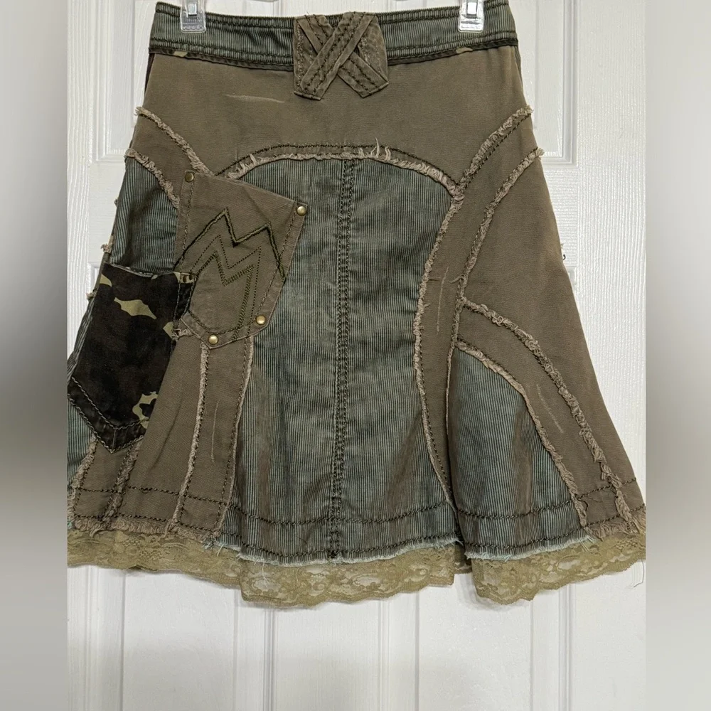 NWOT Multi Patterned Patchwork Skirt S - Picture 3 of 14